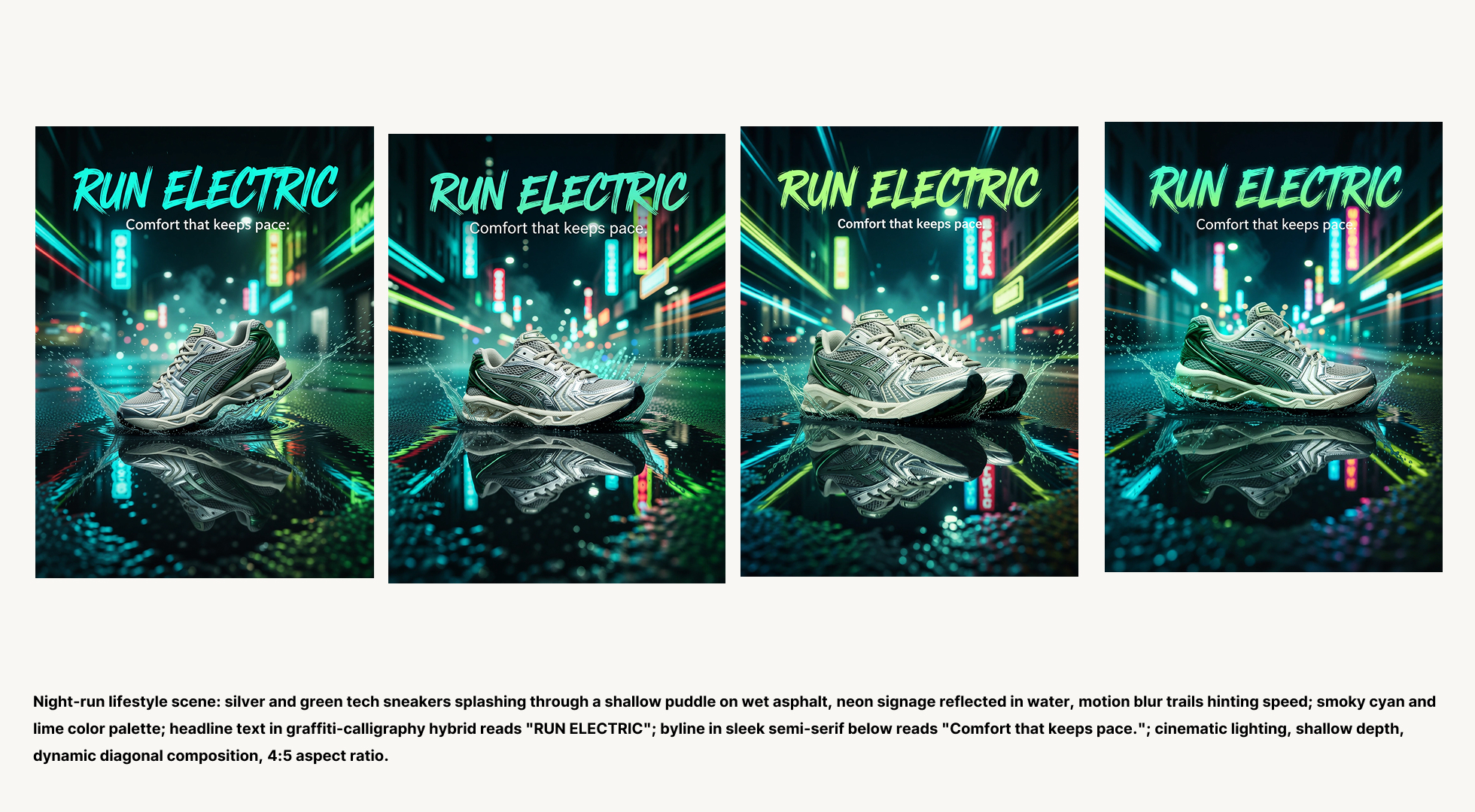 RUN ELECTRIC studio poster variant B