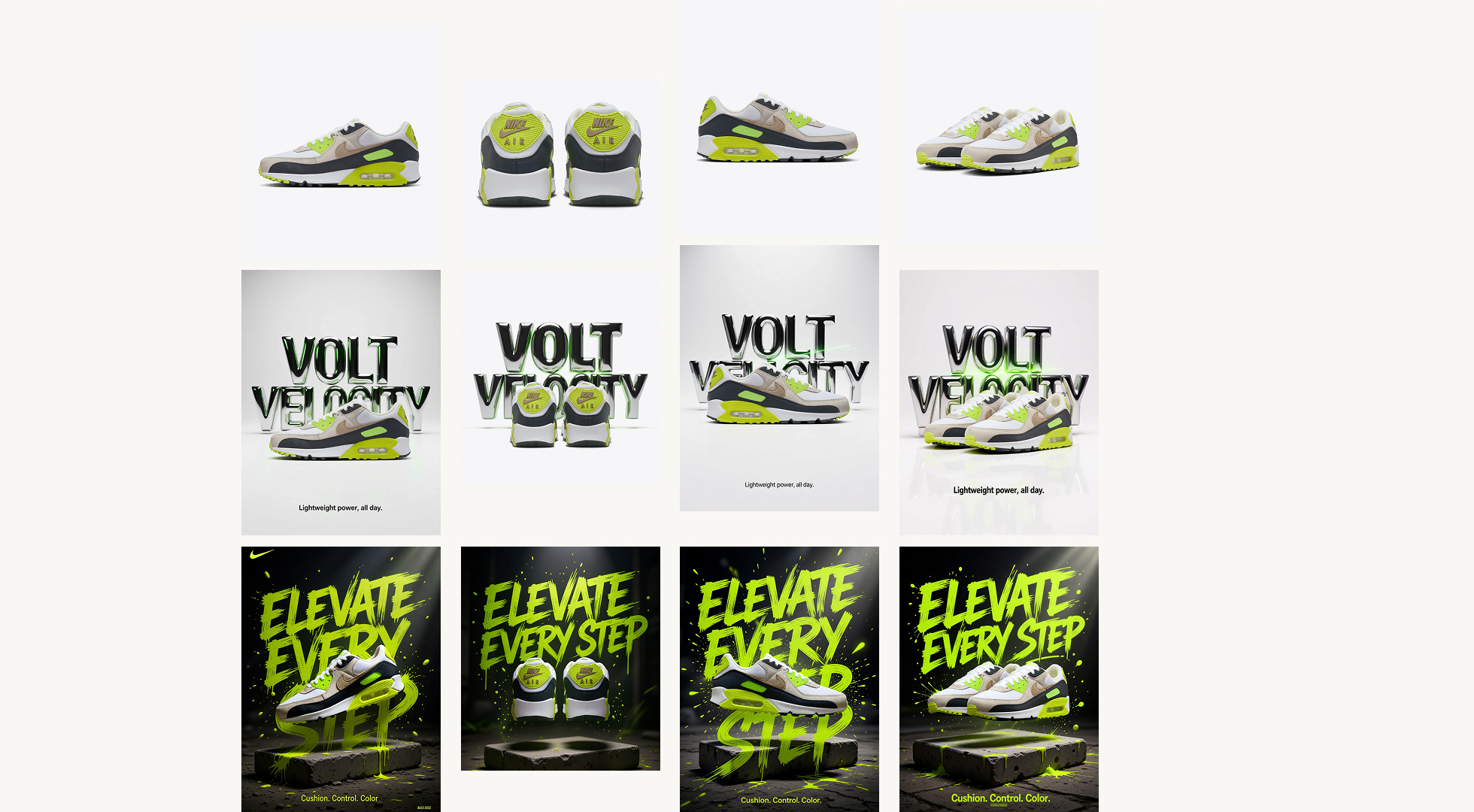 Sneaker campaign collage