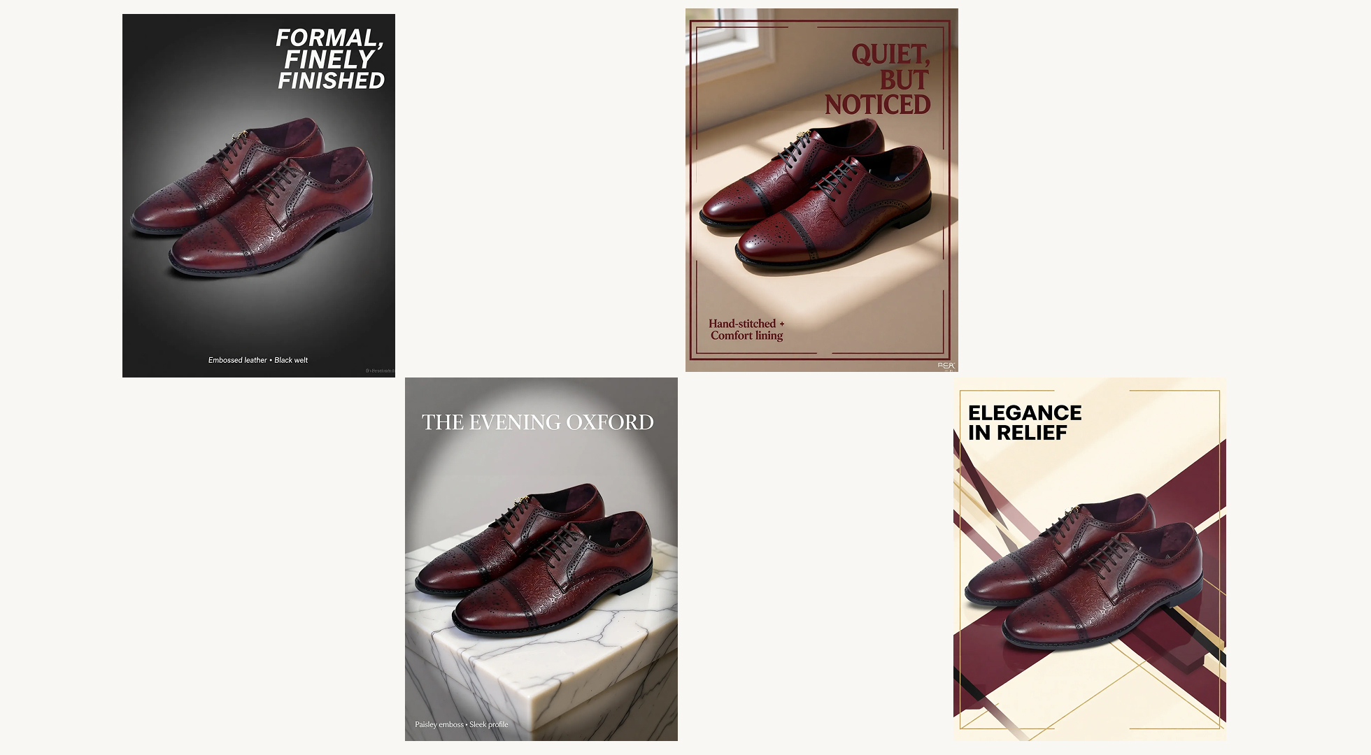 Formal shoe marble and poster