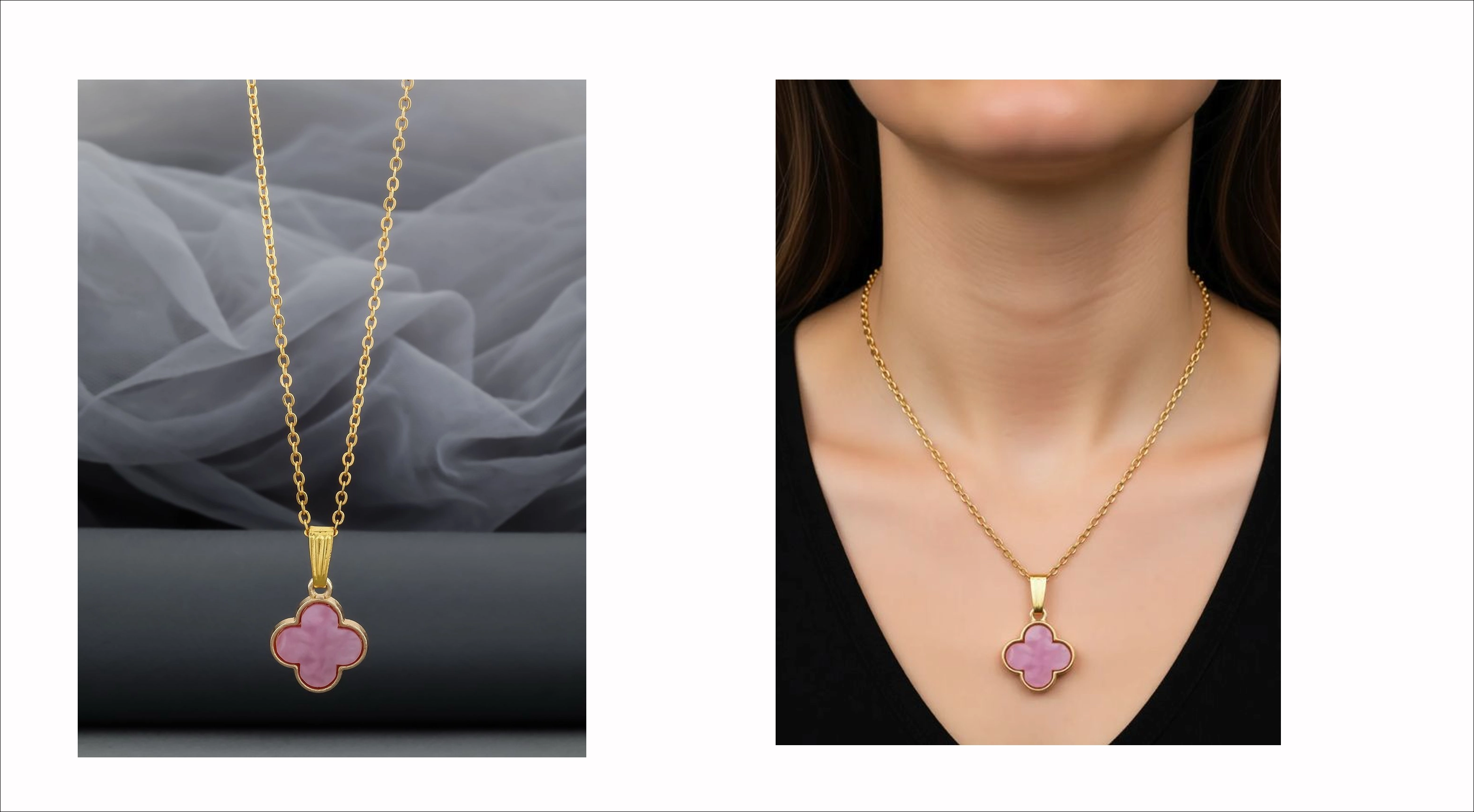 Alternate try-on neckline with consistent pendant scale