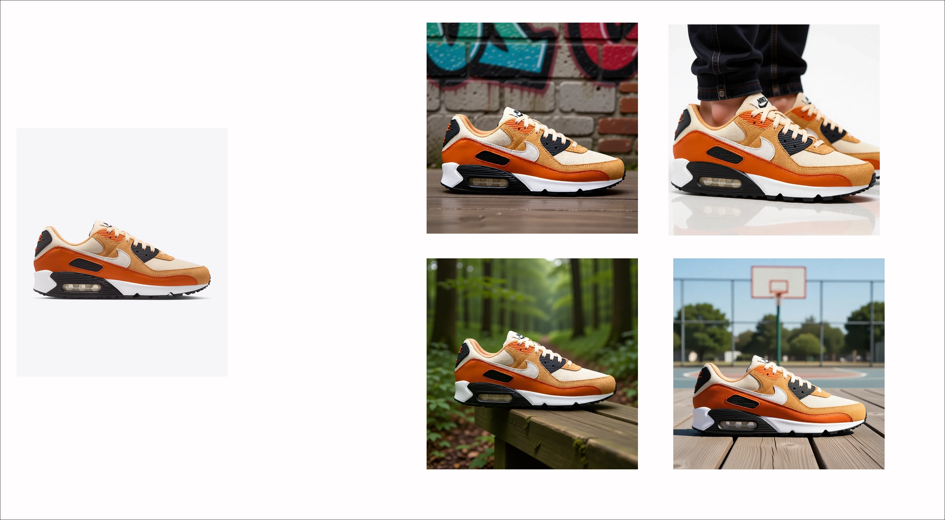 Sneakers: studio, on-feet, urban and outdoor sets