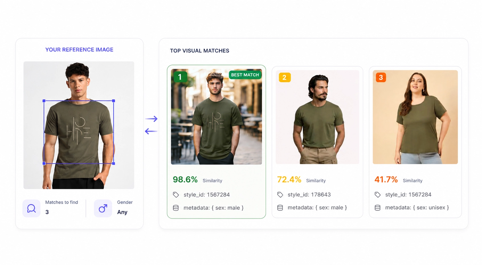 Visual Search Interface Schematic