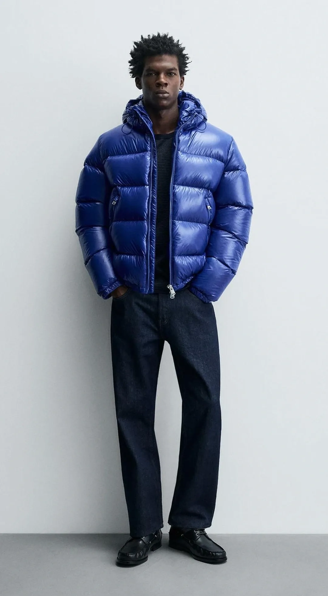 Same on-model denim jacket repurposed to a 4:5 Shopify product crop